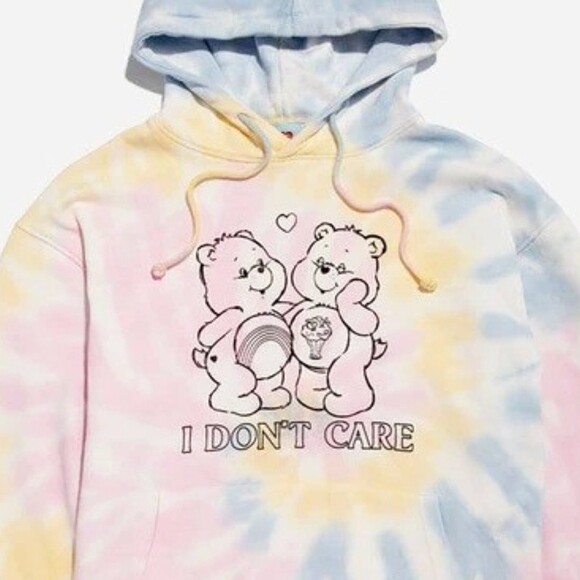 ♡ Care Bears x Skinnydip ♡ Care Bears I Don't Care Tie Dye Hoodie + Free Earring - Picture 6 of 7